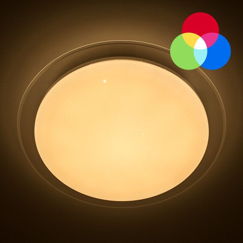 RGB смарт світильник з пультом SATURN 25W RGB круглий