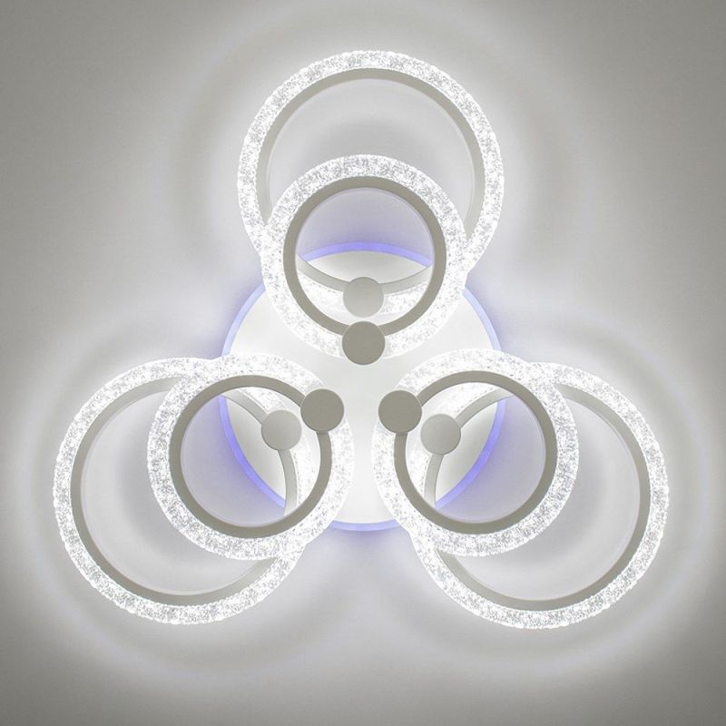 Люстра біла світлодіодна з пультом LILY RGB Ø 60 см 90W