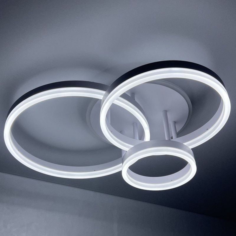 Стельова з пультом світлодіодна люстра GENNY ROUND RGB 80W 4R біла