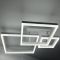 Стельова з пультом світлодіодна люстра GENNY SQUARE RGB 105W 4S біла
