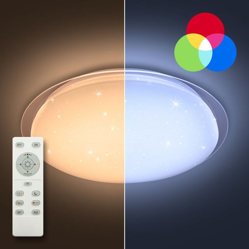 RGB смарт світильник з пультом SATURN 25W RGB круглий