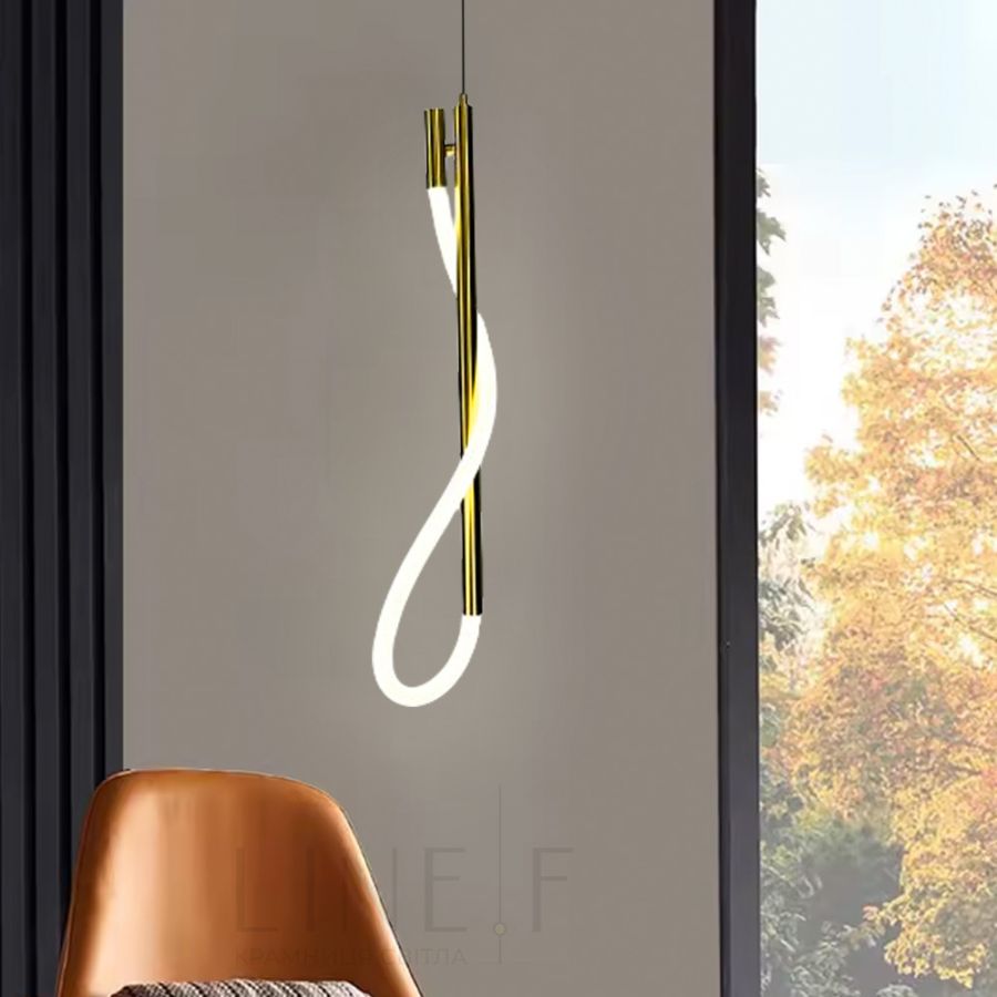 Латунний підвіс з гнучкою LED стрічкою у корпусі 80 см