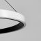 LED люстра підвісна в кільцевому чорному корпусі Ø 70 см