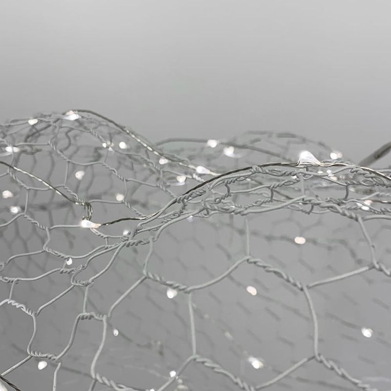 Декоративна люстра-хмаринка LED CLOUD у білому корпусі 60х37 см