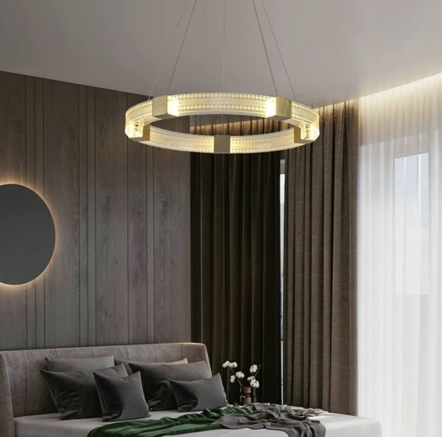 Люстра Round Dome у золотому каркасі Ø 80 см