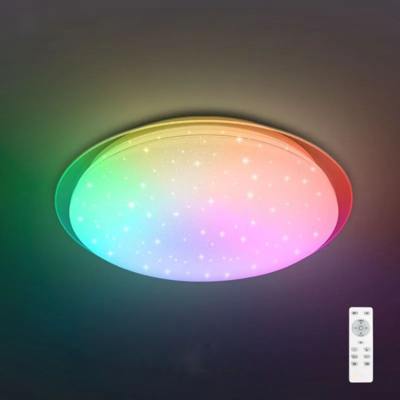 RGB смарт світильник з пультом SATURN 25W RGB круглий