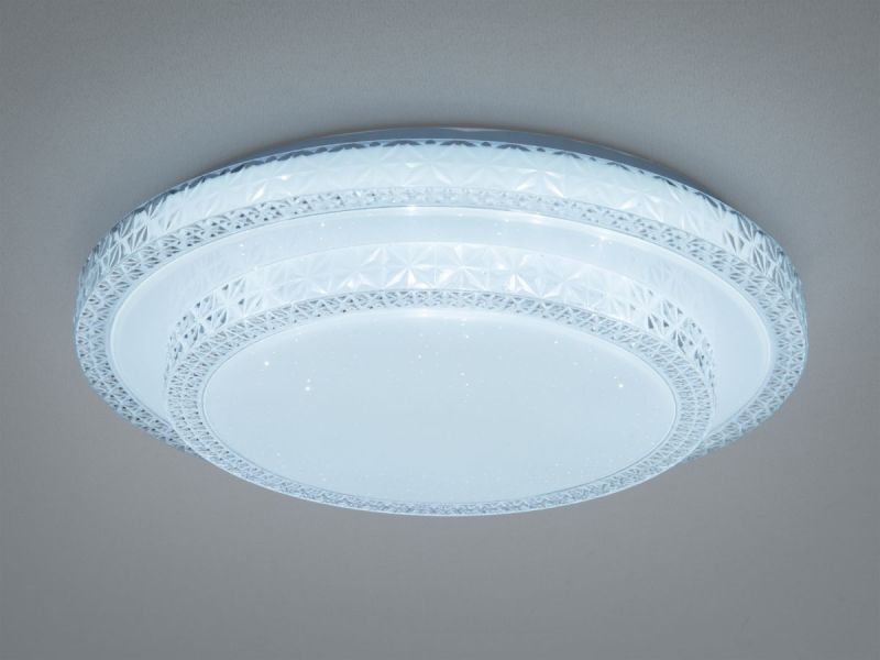LED світильник smart 6618/400WH Ø 40 круг 46W 3000-6500K IP20 білий зоряне небо
