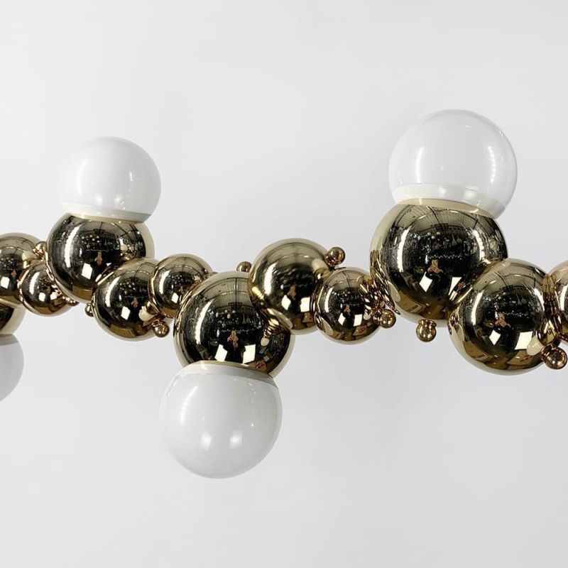 Люстра Bubble у золотому каркасі 150 см