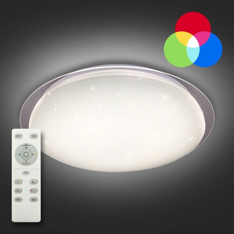 RGB смарт світильник з пультом SATURN 25W RGB круглий