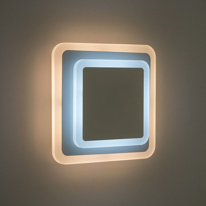 Світильник світлодіодний настінний, бра GEOMETRIA SQUARE 12W WHITE