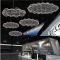 Декоративна люстра-хмаринка LED CLOUD у срібному корпусі 120х63 см