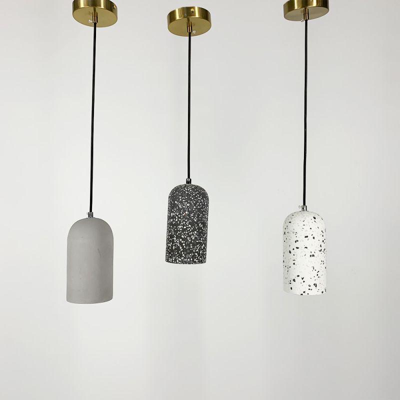 Підвіс Terrazzo Dome із сірим бетонним плафоном 18х10 см