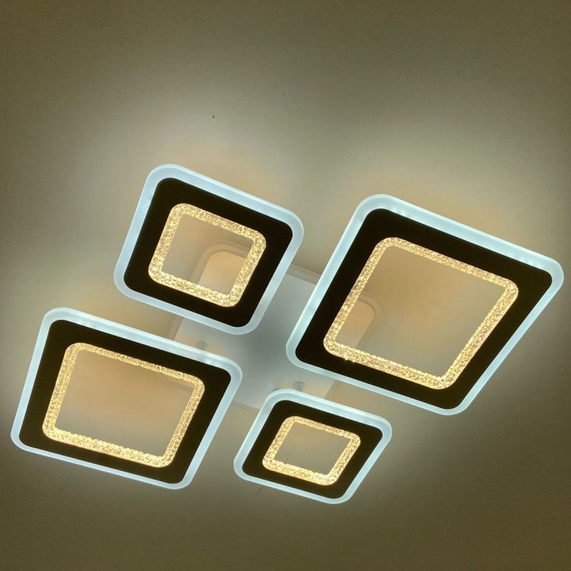 Люстра світлодіодна з пультом та додатком для телефону OVAL DOUBLE RGB 104+20W 5S біла