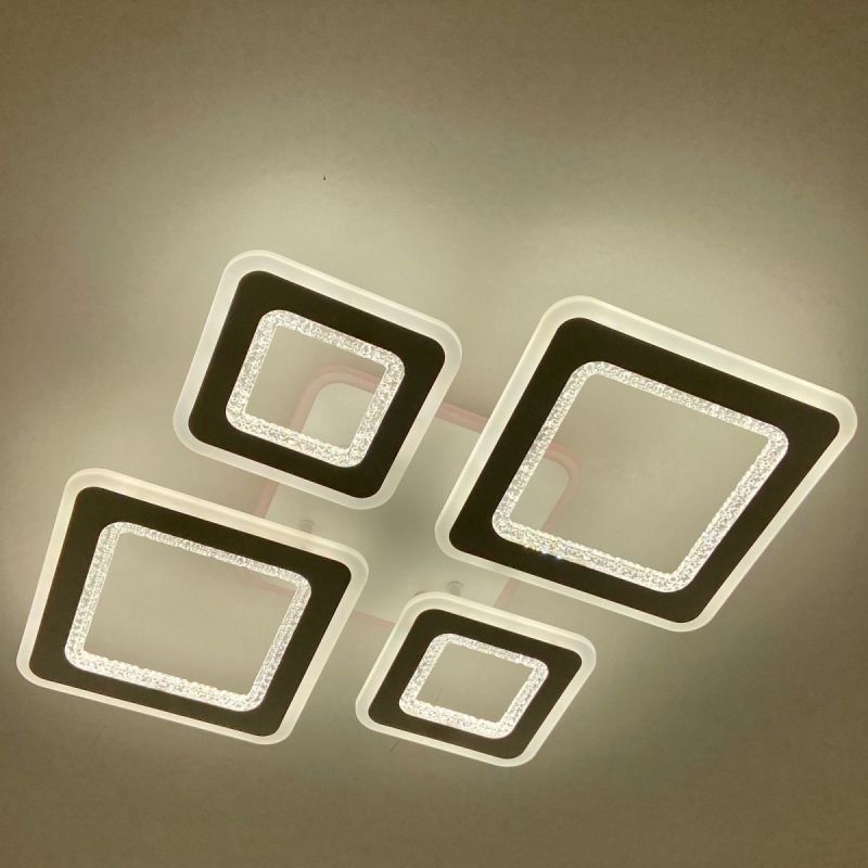 Люстра світлодіодна з пультом та додатком для телефону OVAL DOUBLE RGB 104+20W 5S біла