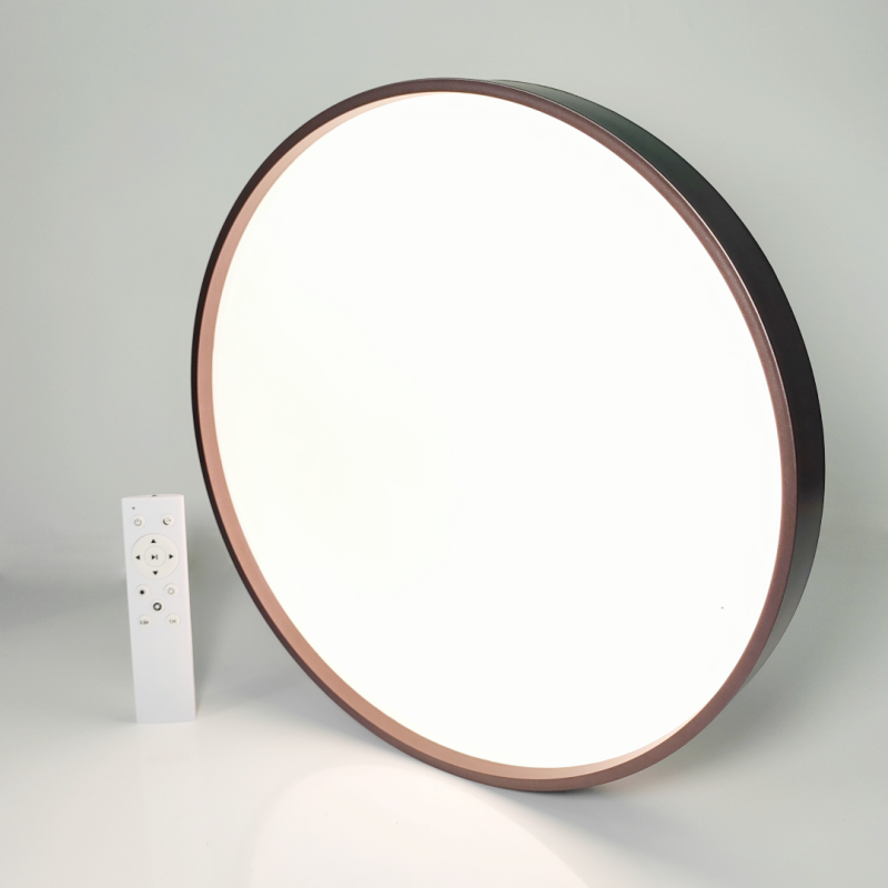 LED смарт світильник з пультом ATLAS матовий 60W чорний метал IP40