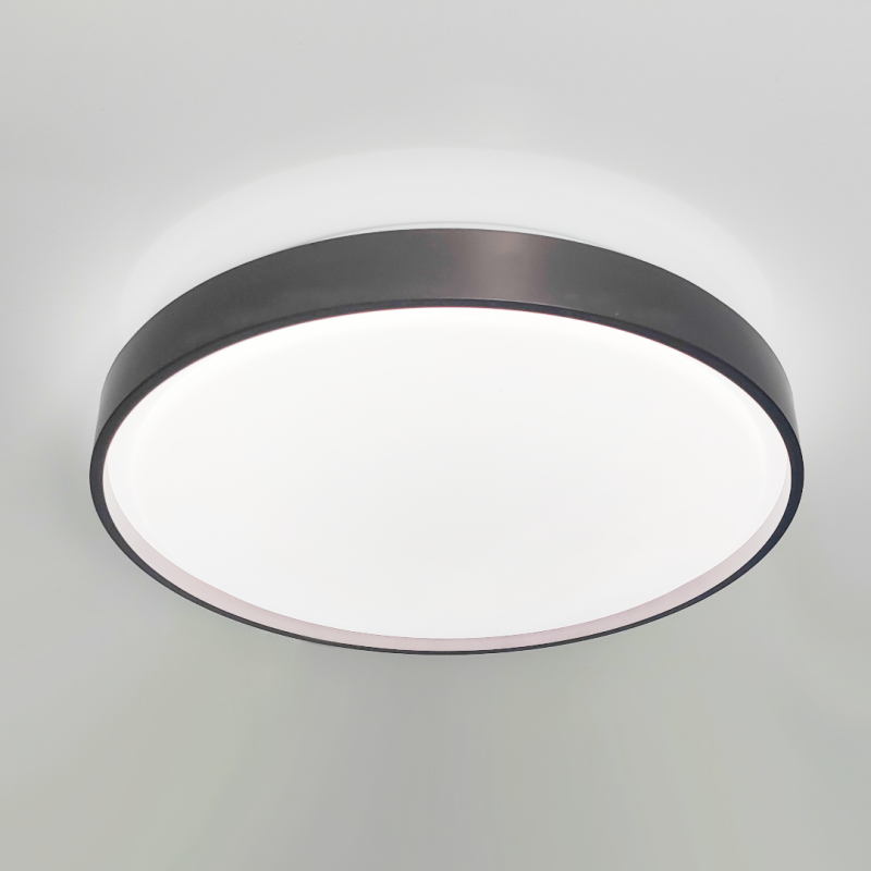 LED смарт світильник з пультом ATLAS матовий 60W чорний метал IP40