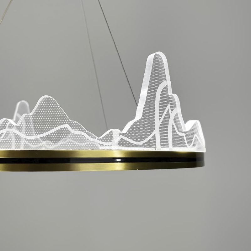 Вишукана підвісна LED люстра з імітацією високогірʼя Ø 60 см