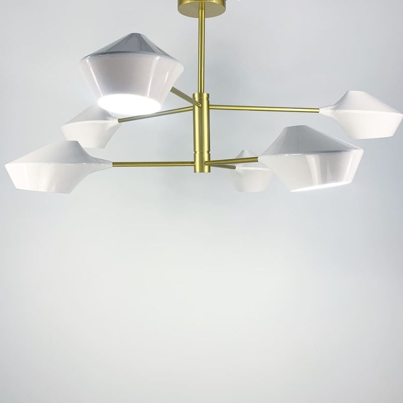 Стельова люстра Lumina Deco у золотому каркасі