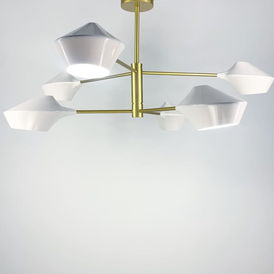 Стельова люстра Lumina Deco у золотому каркасі