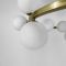 Кільцева латунна люстра з 14 білими плафонами Ø 75 см