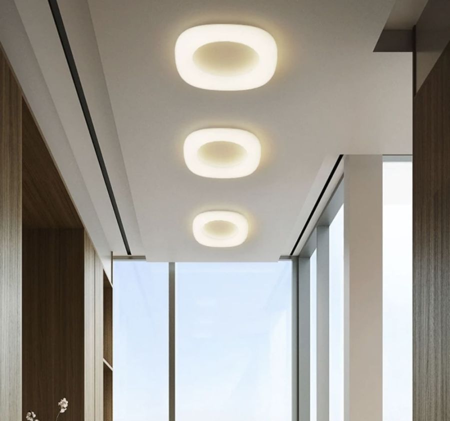 Стельовий LED світильник Schuller із основою coffee 47×47 см