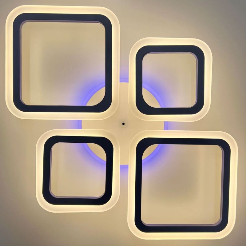 Люстра світлодіодна з пультом OVAL RGB 60W 4S1R біла