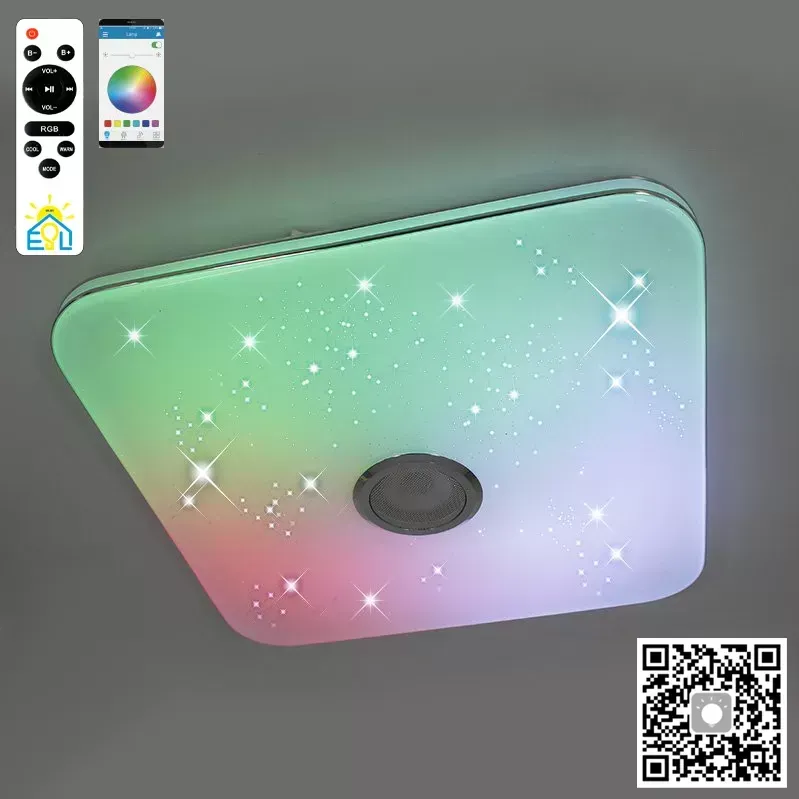 RGB смарт світильник з пультом та bluetooth колонкою MUSIC 40W