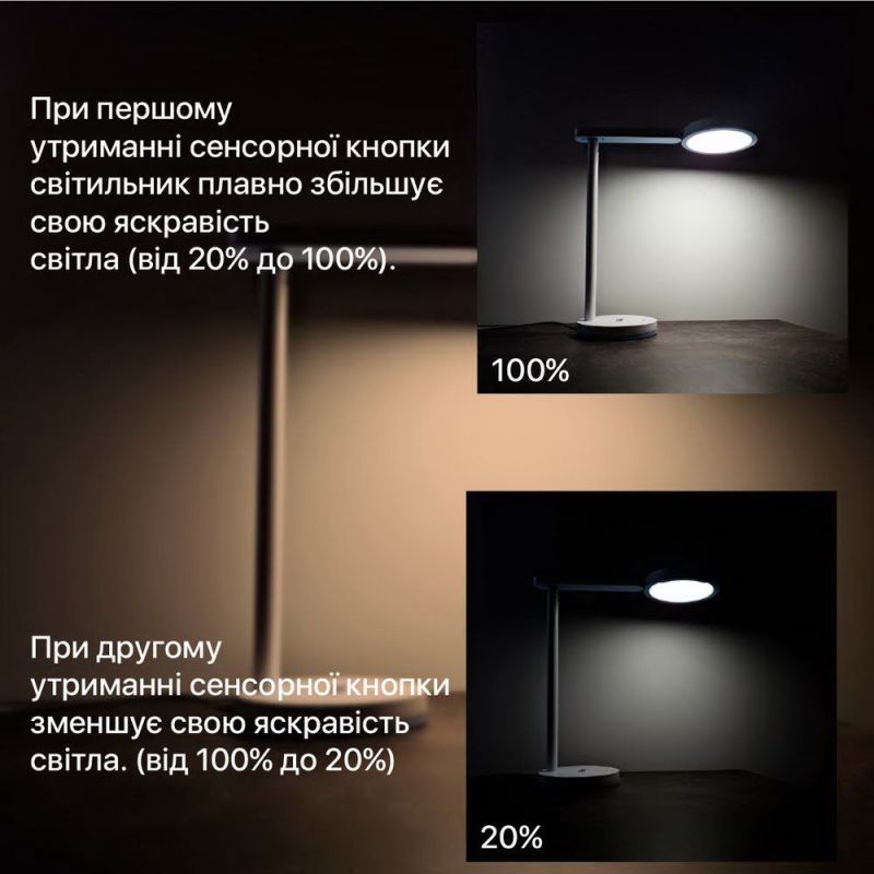 Настільна світлодіодна лампа TEO 10W 4200К блакитний