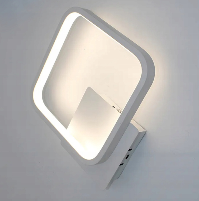 Світильник квадратний LED настінний, бра QUADRO 21W S білий