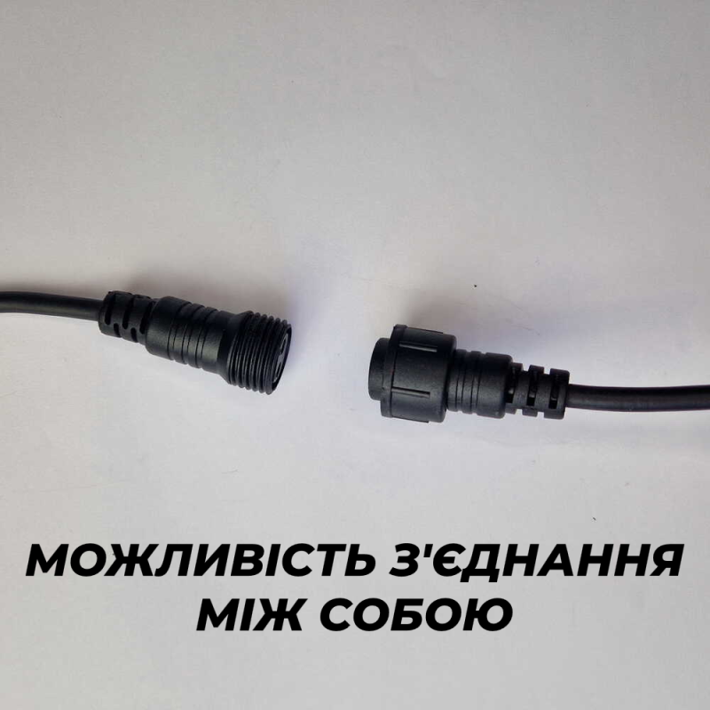Вулична гірлянда 10 метрів з лампами у комплекті 20 шт 7W 3000K тепле світло